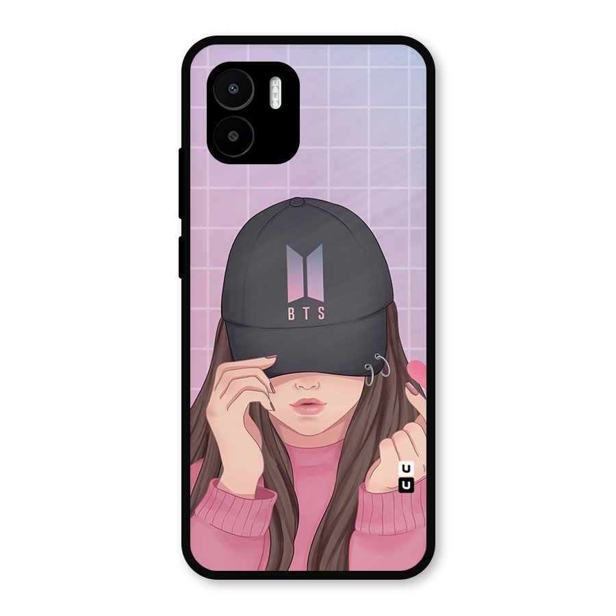 Anime Beautiful BTS Girl Metal Back Case for Redmi A2