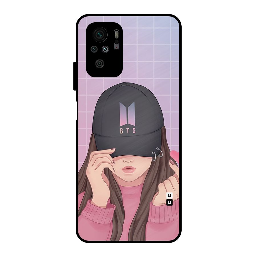 Anime Beautiful BTS Girl Metal Back Case for Redmi Note 10S