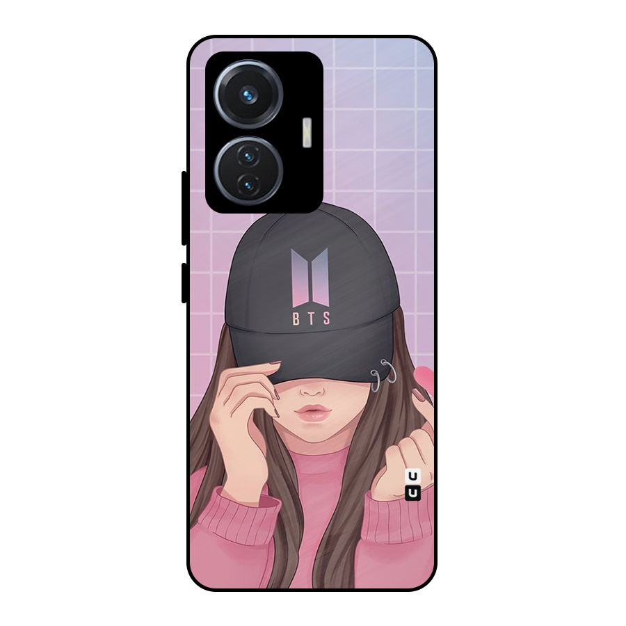 Anime Beautiful BTS Girl Metal Back Case for Vivo T1 44W