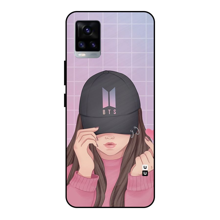 Anime Beautiful BTS Girl Metal Back Case for Vivo V20