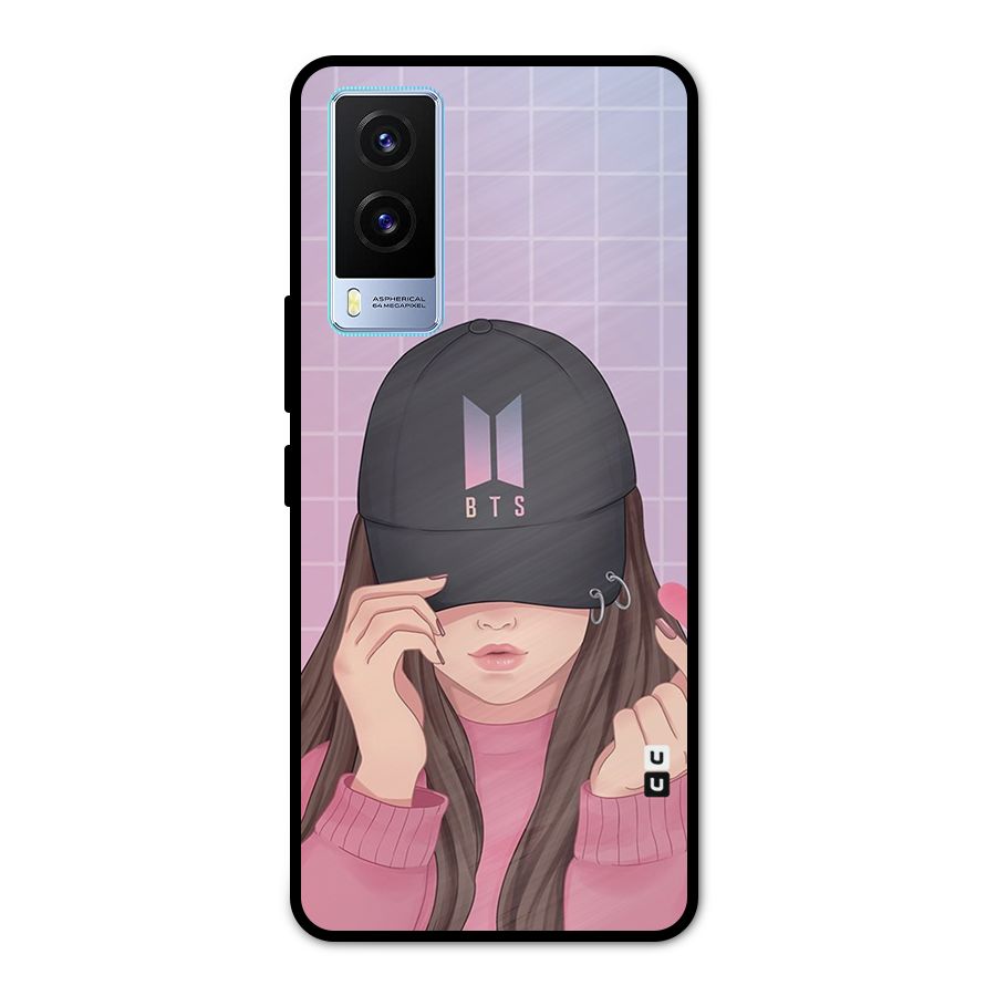 Anime Beautiful BTS Girl Metal Back Case for Vivo V21e 5G