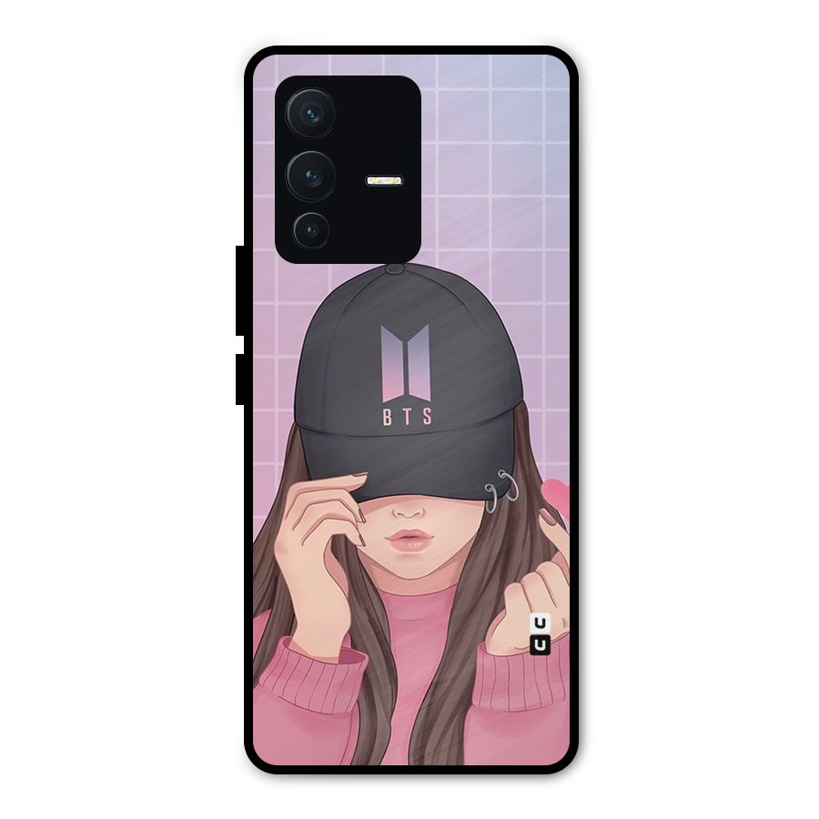 Anime Beautiful BTS Girl Metal Back Case for Vivo V23 Pro