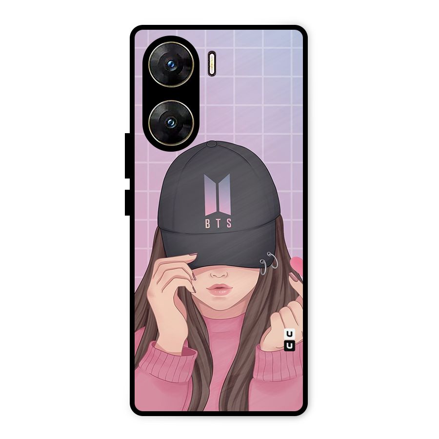 Anime Beautiful BTS Girl Metal Back Case for Vivo V29e