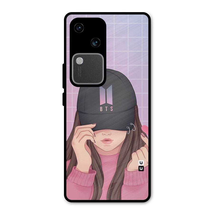 Anime Beautiful BTS Girl Metal Back Case for Vivo V30 Pro
