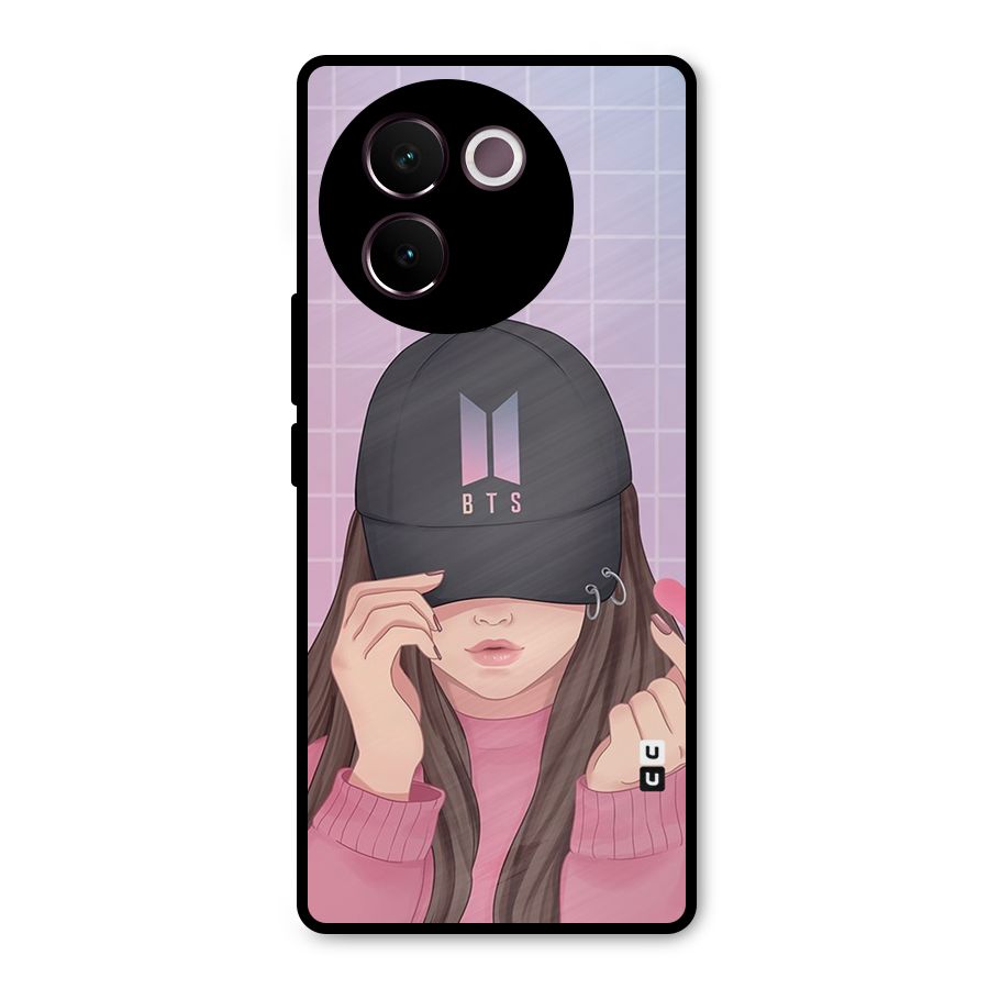 Anime Beautiful BTS Girl Metal Back Case for Vivo V30e