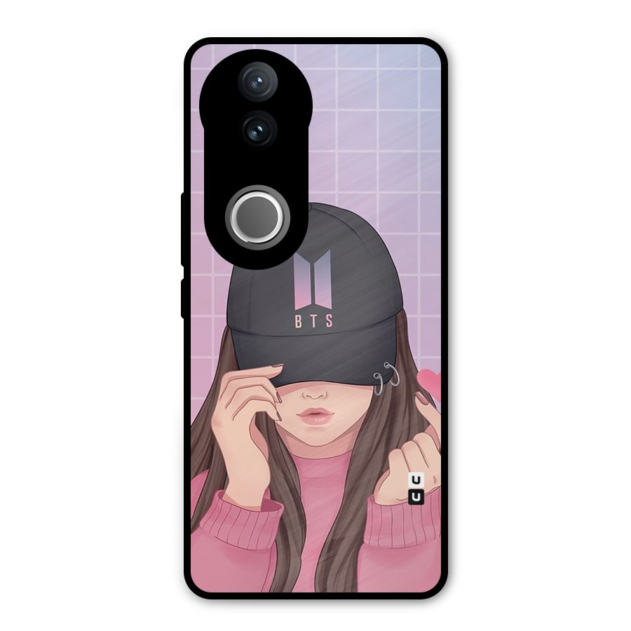 Anime Beautiful BTS Girl Metal Back Case for Vivo V50