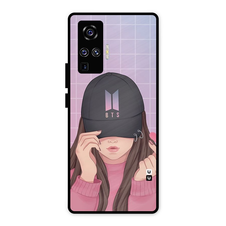 Anime Beautiful BTS Girl Metal Back Case for Vivo X50 Pro
