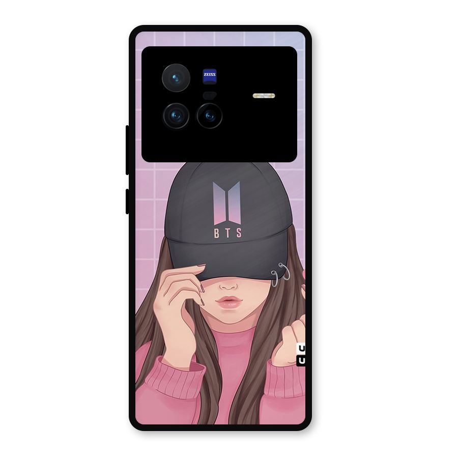 Anime Beautiful BTS Girl Metal Back Case for Vivo X80