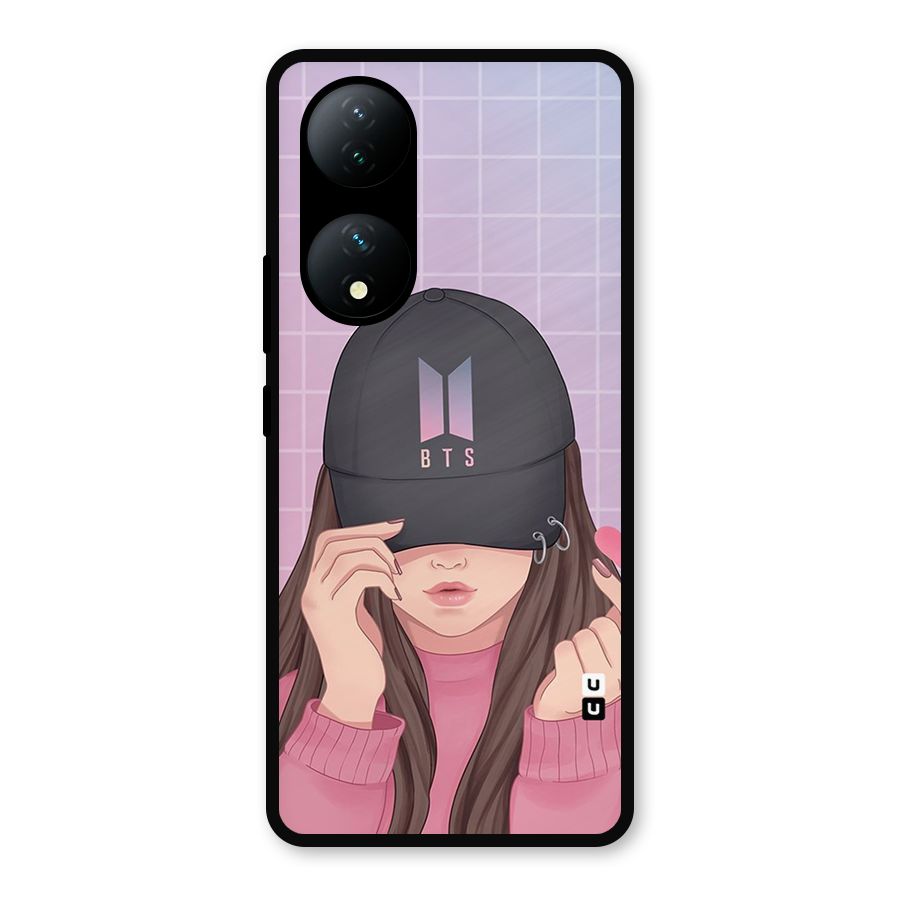 Anime Beautiful BTS Girl Metal Back Case for Vivo Y100a