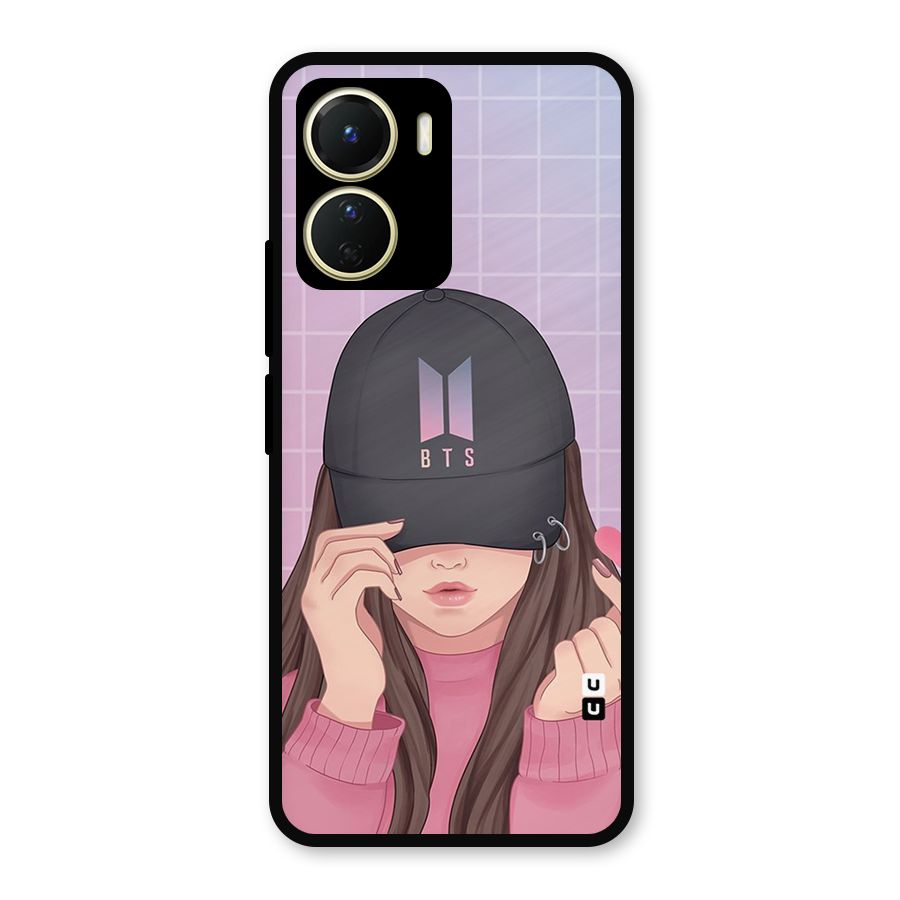 Anime Beautiful BTS Girl Metal Back Case for Vivo Y16