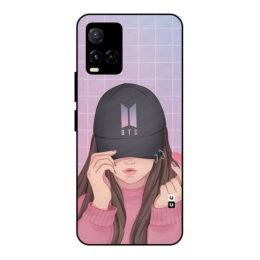 Anime Beautiful BTS Girl Metal Back Case for Vivo Y21