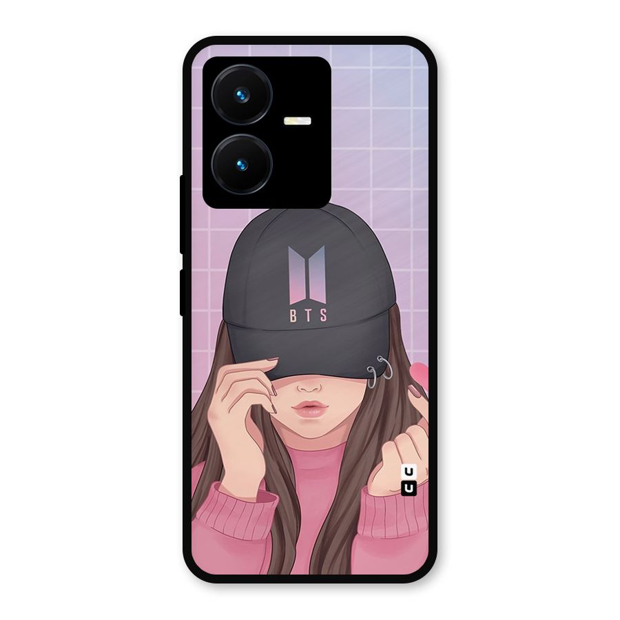 Anime Beautiful BTS Girl Metal Back Case for Vivo Y22