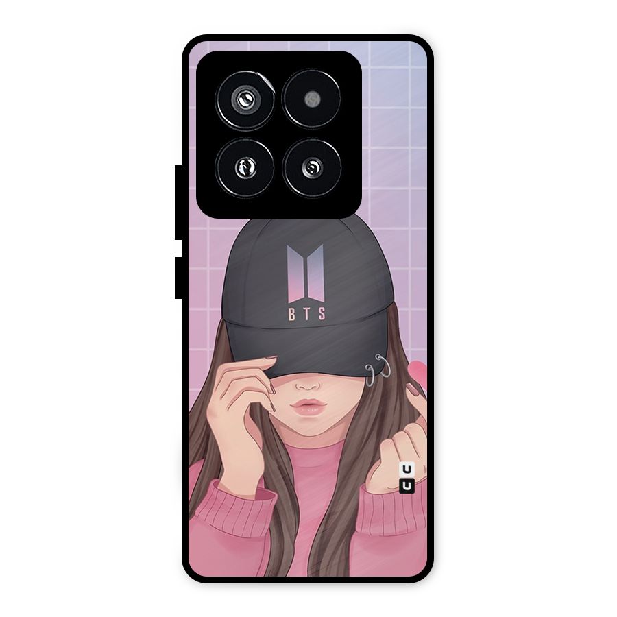 Anime Beautiful BTS Girl Metal Back Case for Xiaomi 14 Pro