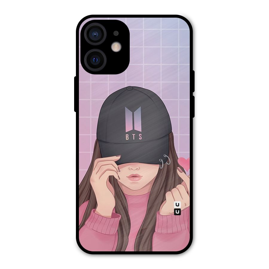 Anime Beautiful BTS Girl Metal Back Case for iPhone 12 Mini