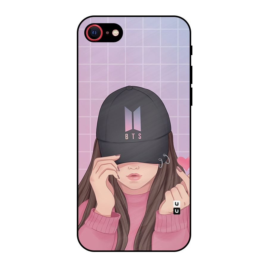 Anime Beautiful BTS Girl Metal Back Case for iPhone 8