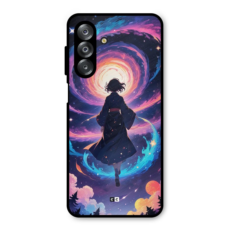 Anime Galaxy Girl Metal Back Case for Galaxy A26