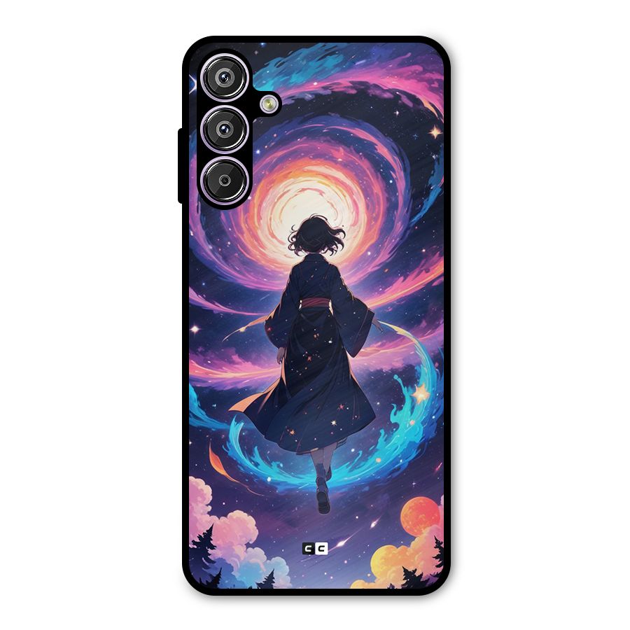 Anime Galaxy Girl Metal Back Case for Galaxy M15