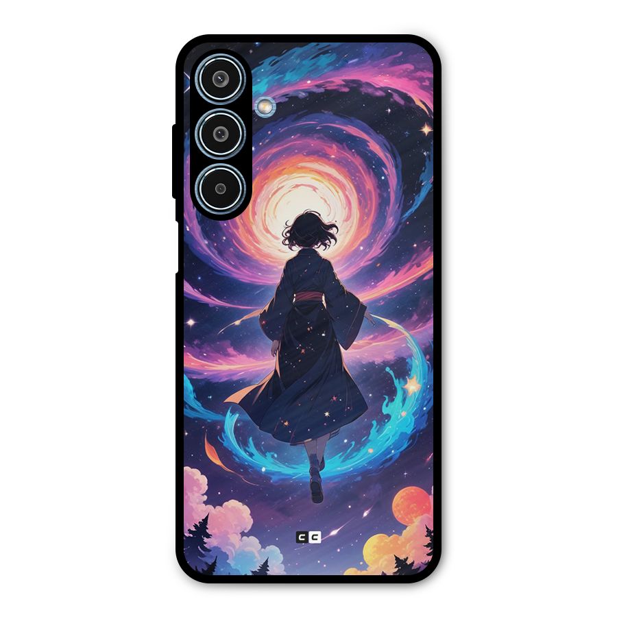 Anime Galaxy Girl Metal Back Case for Galaxy M35