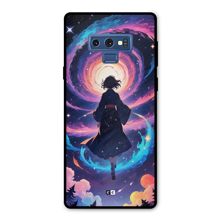 Anime Galaxy Girl Metal Back Case for Galaxy Note 9