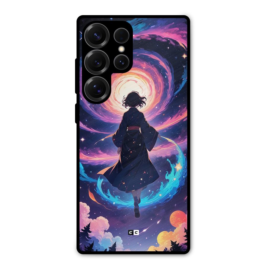 Anime Galaxy Girl Metal Back Case for Galaxy S25 Ultra