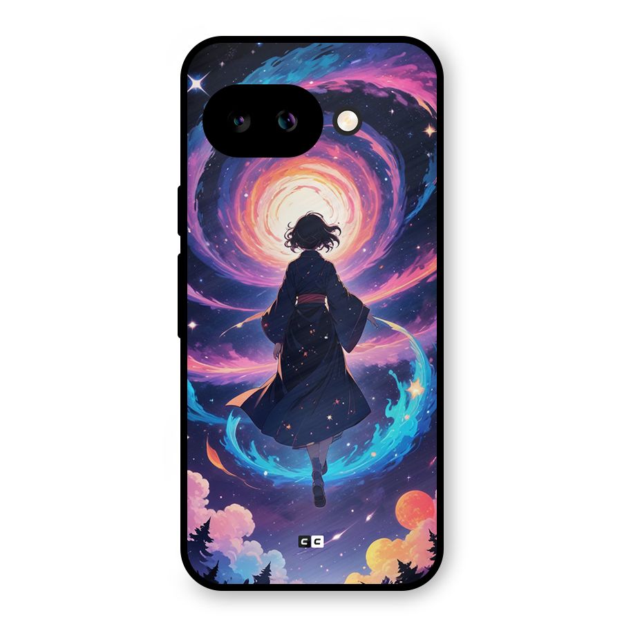 Anime Galaxy Girl Metal Back Case for Google Pixel 9a