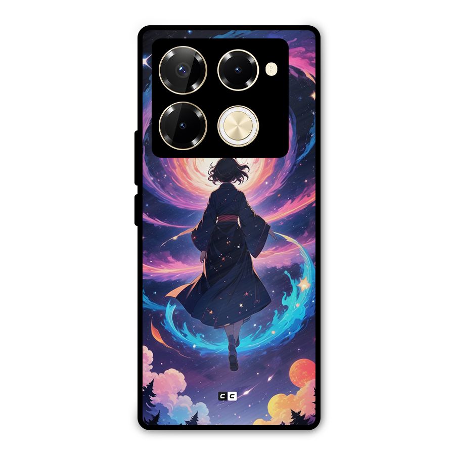 Anime Galaxy Girl Metal Back Case for Infinix Note 40 Pro