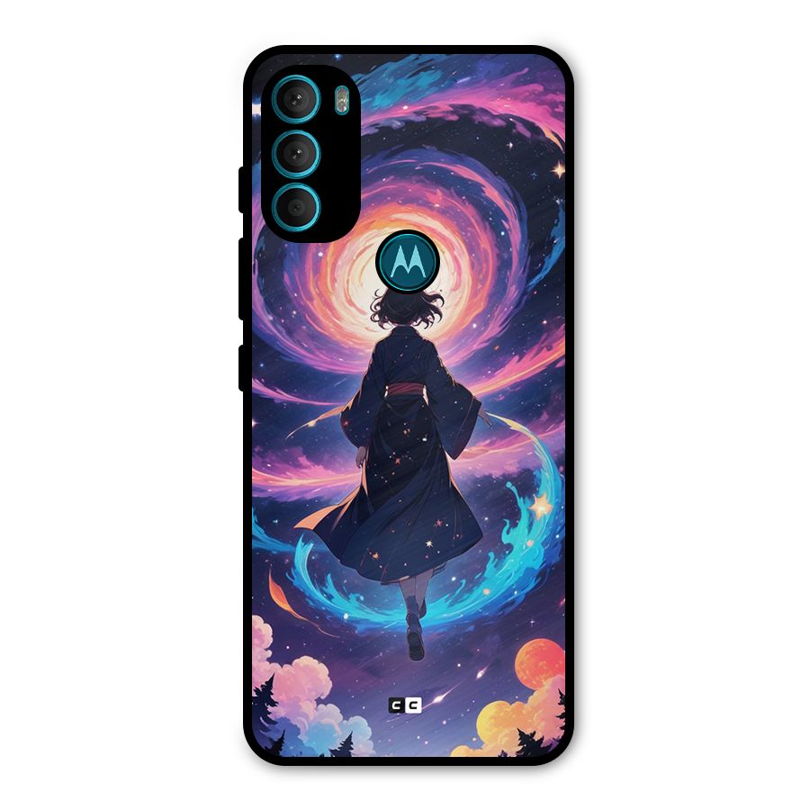 Anime Galaxy Girl Metal Back Case for Moto G71 5G
