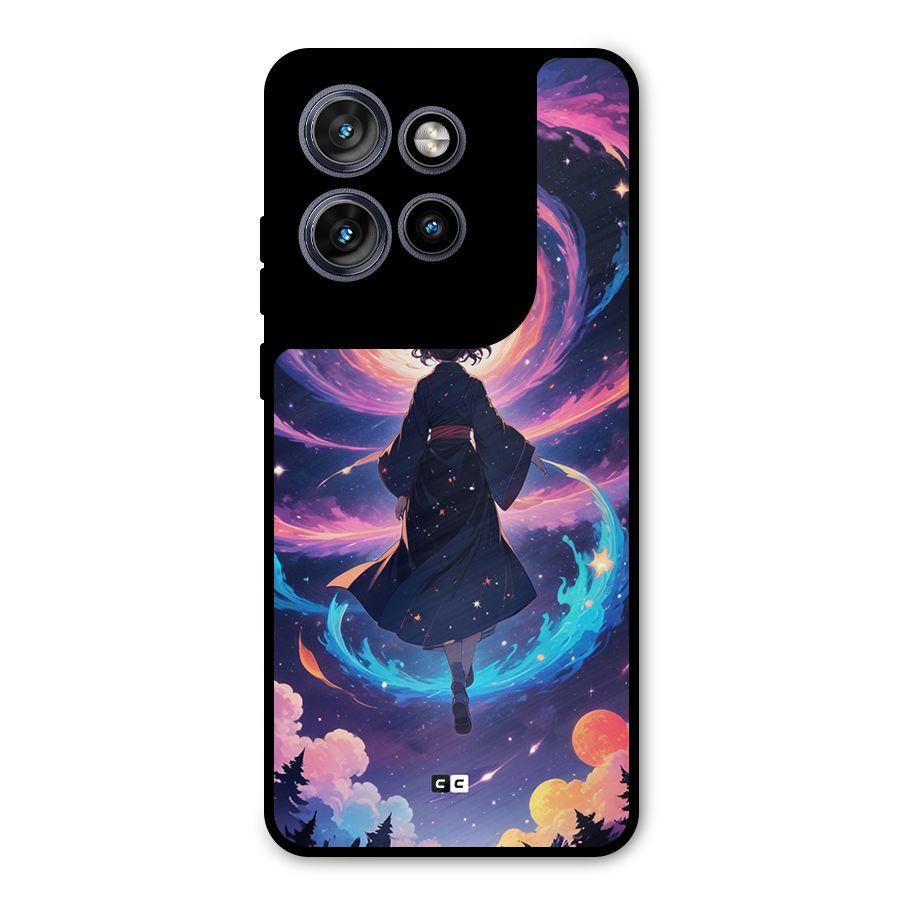 Anime Galaxy Girl Metal Back Case for Motorola Edge 50 Neo
