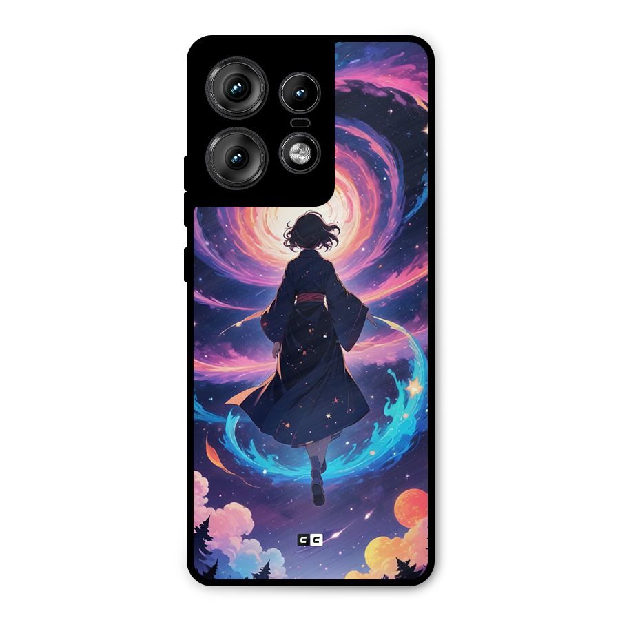 Anime Galaxy Girl Metal Back Case for Motorola Edge 50 Pro