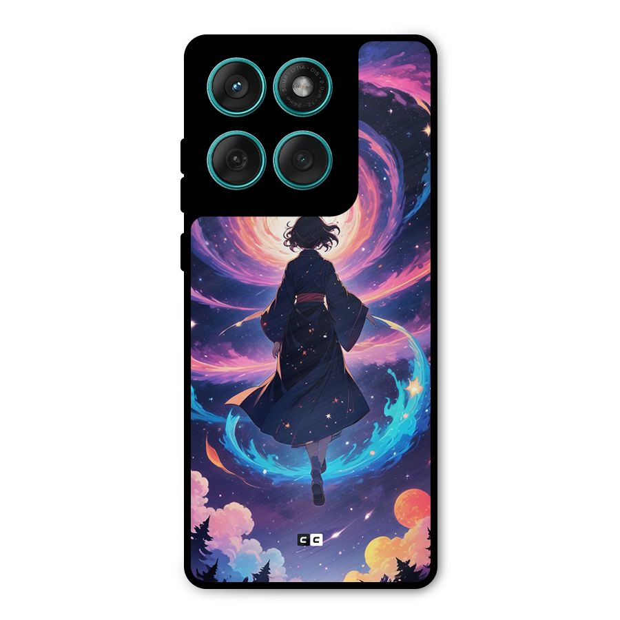 Anime Galaxy Girl Metal Back Case for Motorola Edge 60 Fusion
