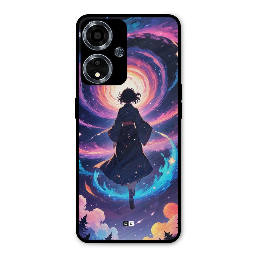 Anime Galaxy Girl Metal Back Case for Oppo A59