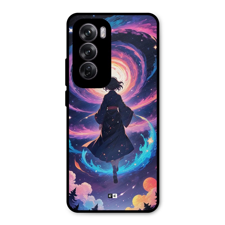 Anime Galaxy Girl Metal Back Case for Oppo Reno12 Pro