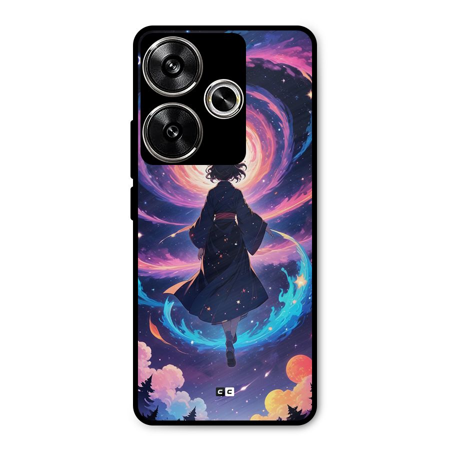 Anime Galaxy Girl Metal Back Case for Poco F6