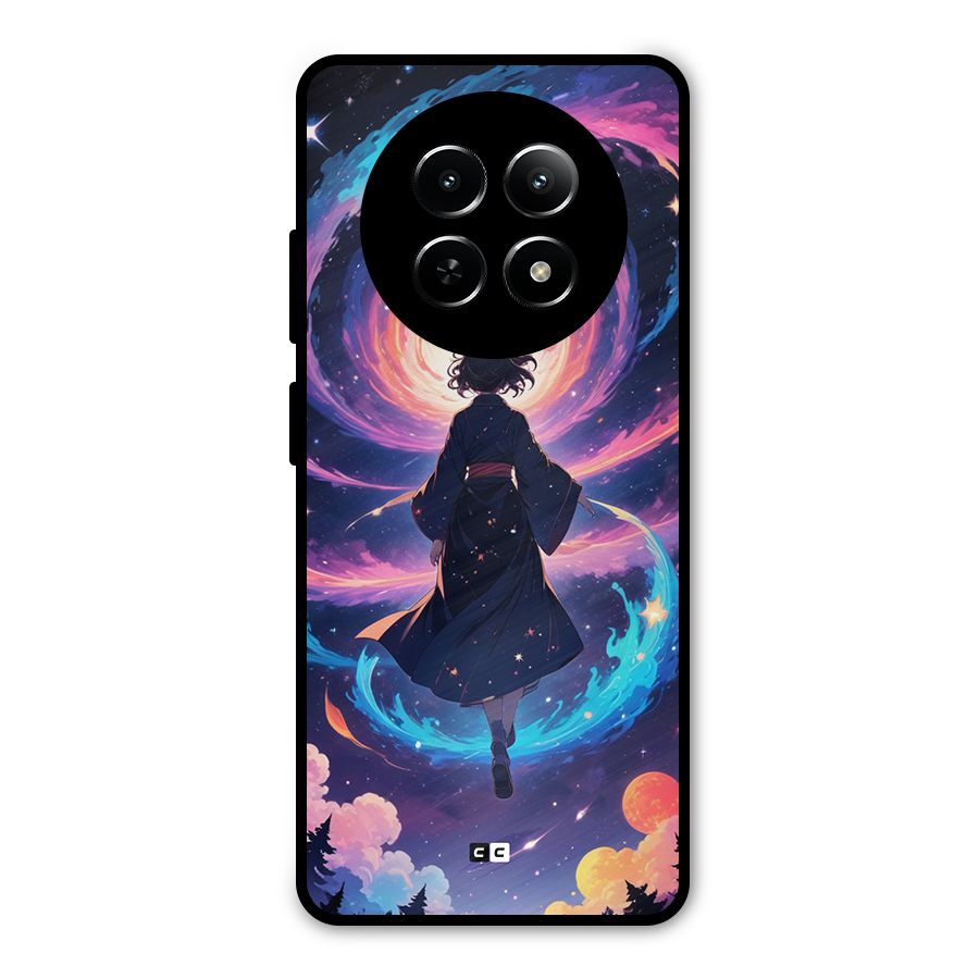 Anime Galaxy Girl Metal Back Case for Realme 12x 5G
