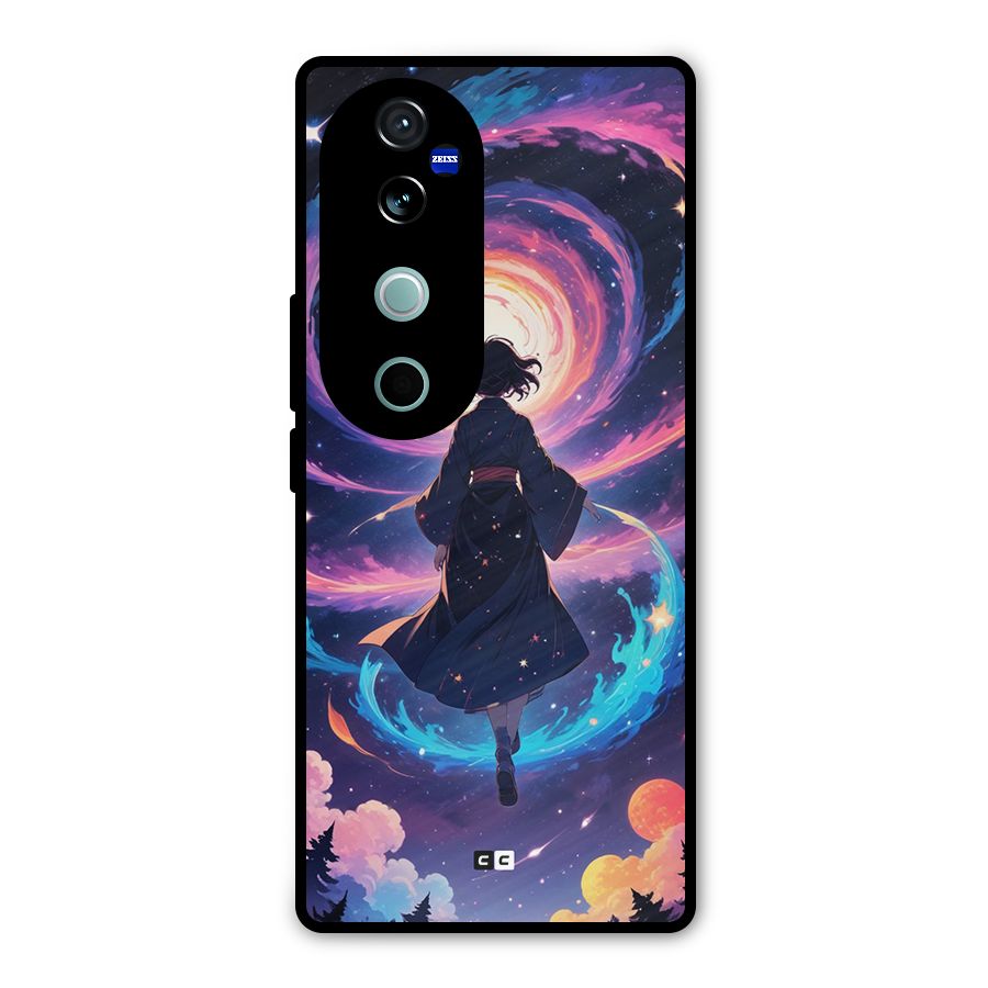 Anime Galaxy Girl Metal Back Case for Vivo V40