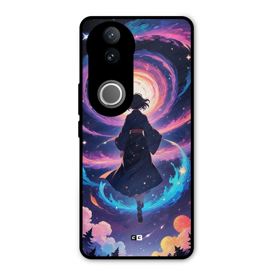Anime Galaxy Girl Metal Back Case for Vivo V50e