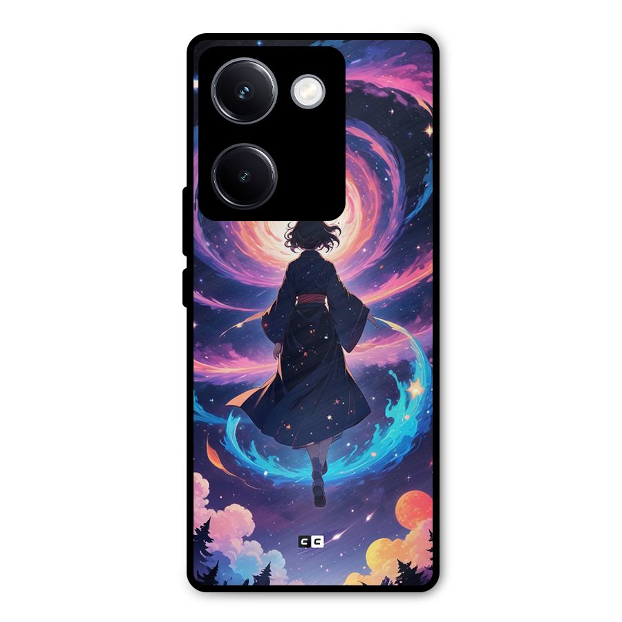 Anime Galaxy Girl Metal Back Case for Vivo Y300 Plus
