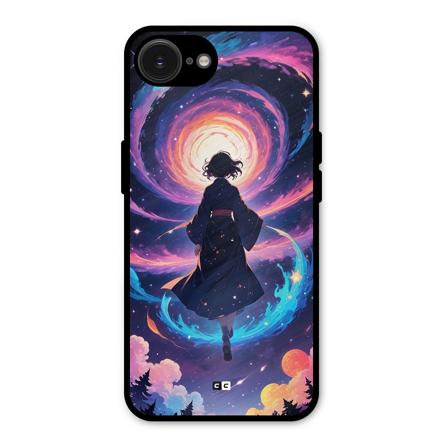 Anime Galaxy Girl Metal Back Case for iPhone 16e
