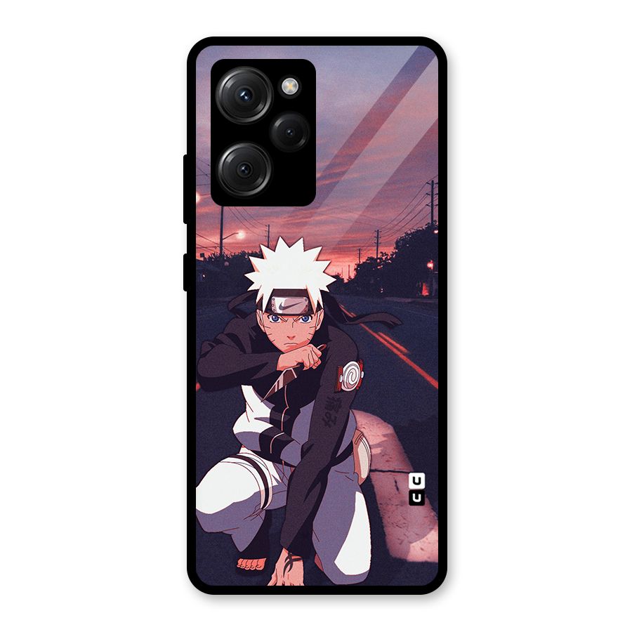 Anime Naruto Aesthetic Glass Back Case for Poco X5 Pro