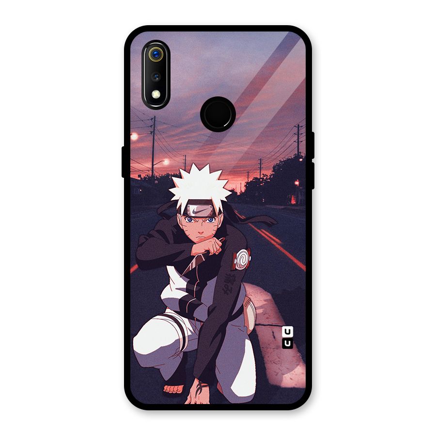 Anime Naruto Aesthetic Glass Back Case for Realme 3