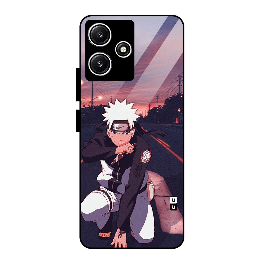 Anime Naruto Aesthetic Glass Back Case for Redmi 12 5G