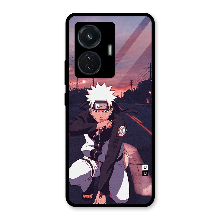 Anime Naruto Aesthetic Glass Back Case for Vivo T1 44W