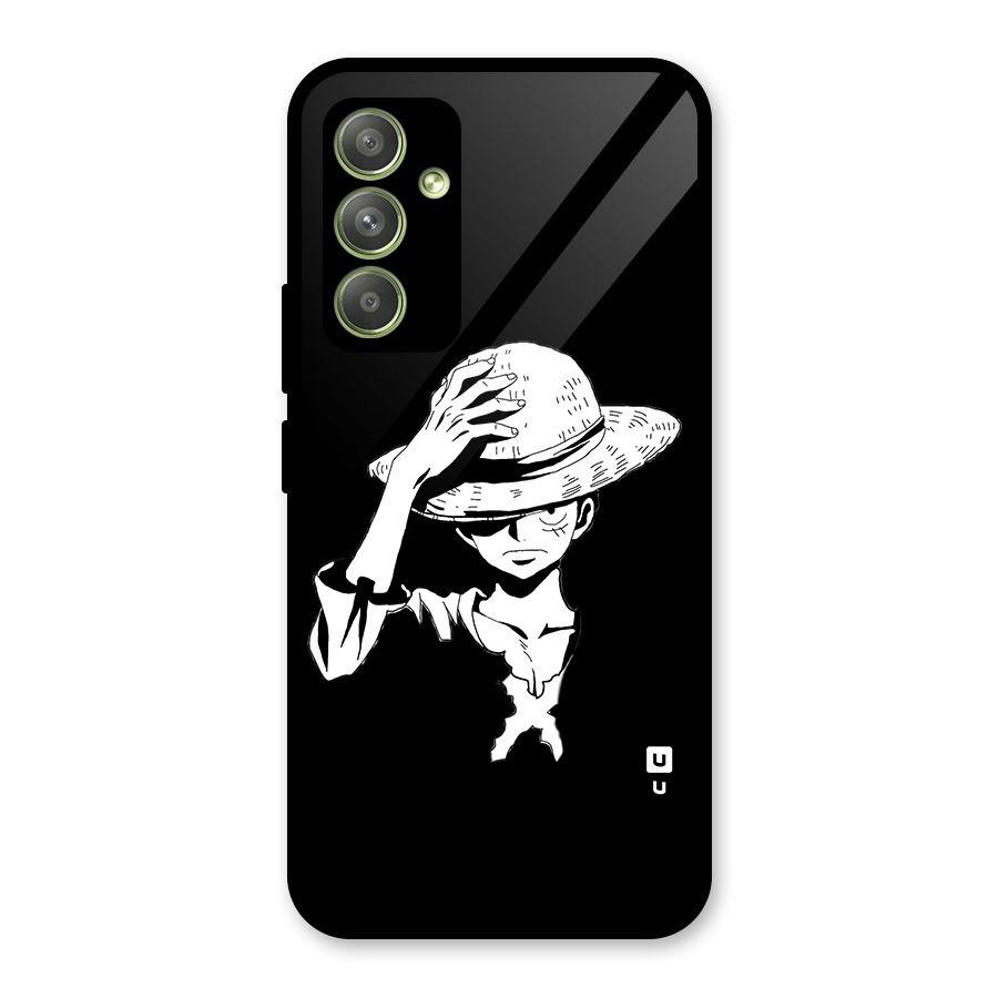 Anime One Piece Luffy Silhouette Glass Back Case for Galaxy A54