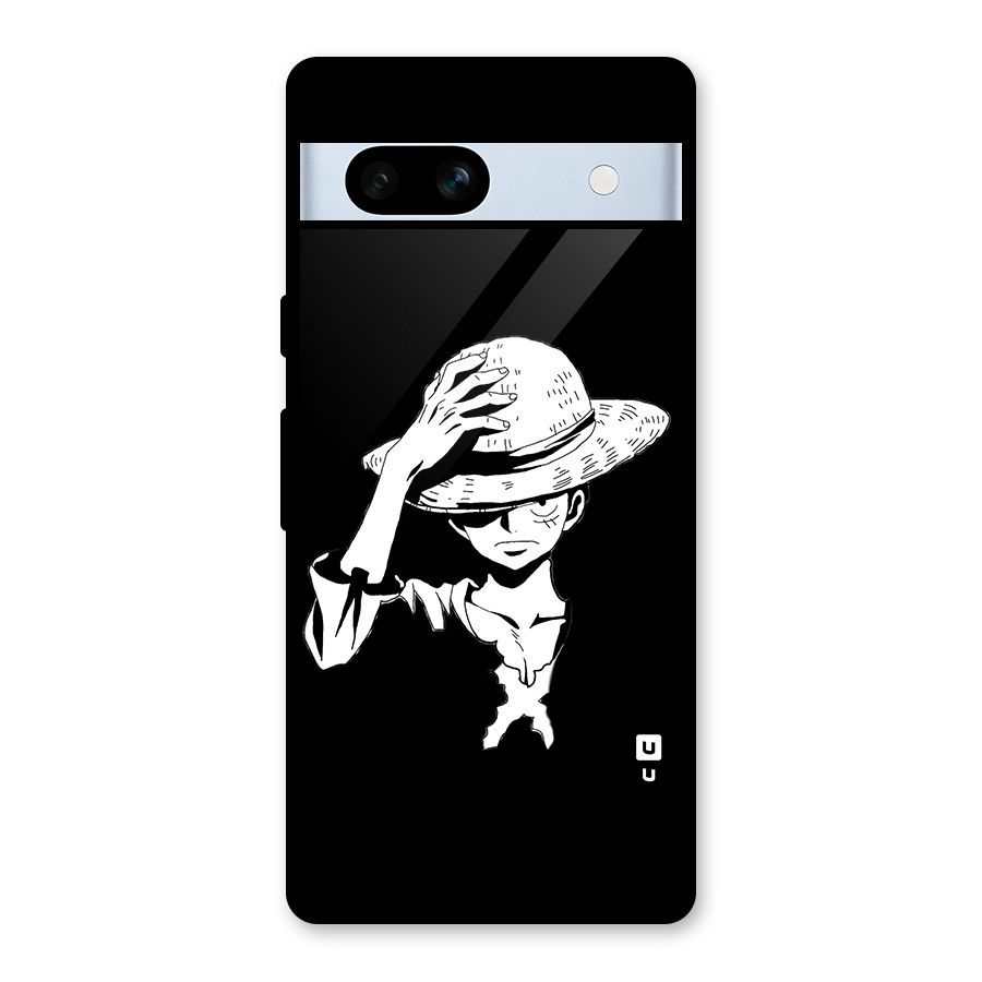 Anime One Piece Luffy Silhouette Glass Back Case for Google Pixel 7a