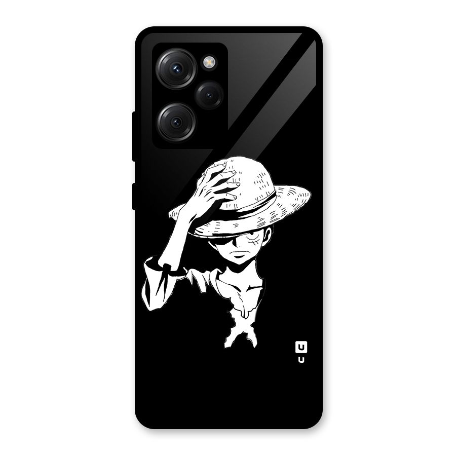 Anime One Piece Luffy Silhouette Glass Back Case for Poco X5 Pro