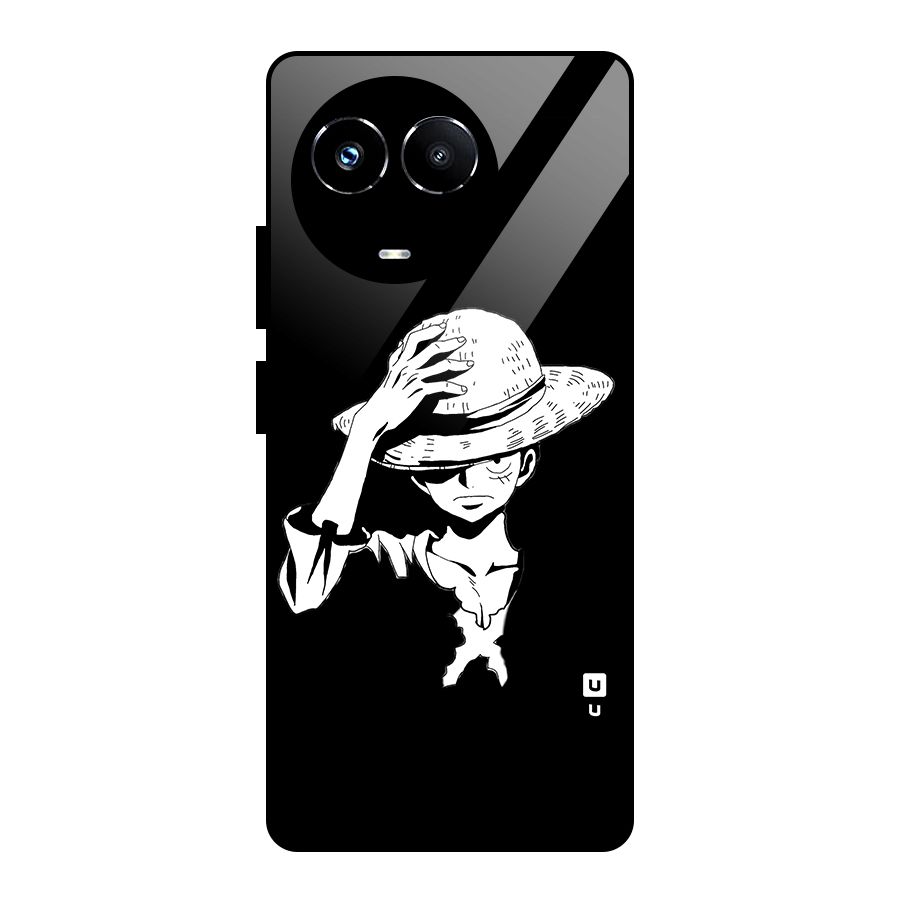 Anime One Piece Luffy Silhouette Glass Back Case for Realme 11X