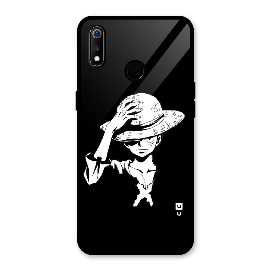 Anime One Piece Luffy Silhouette Glass Back Case for Realme 3i
