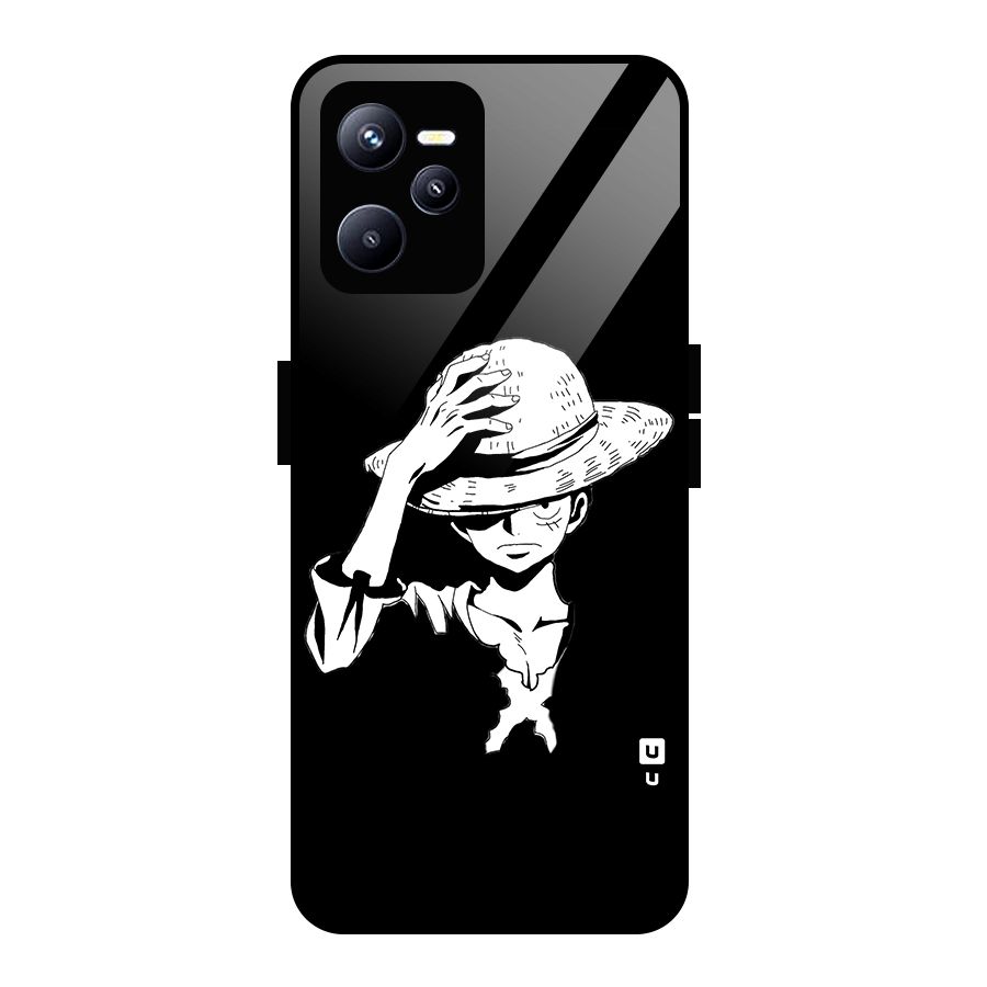Anime One Piece Luffy Silhouette Glass Back Case for Realme C35