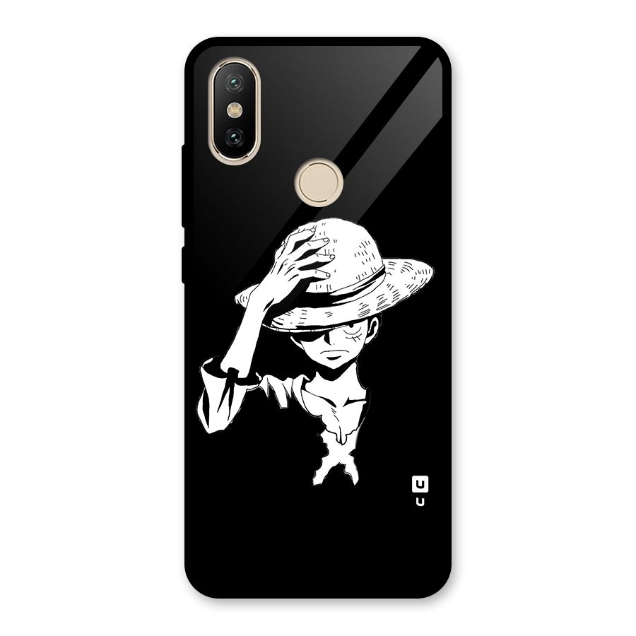 Anime One Piece Luffy Silhouette Glass Back Case for Redmi A2