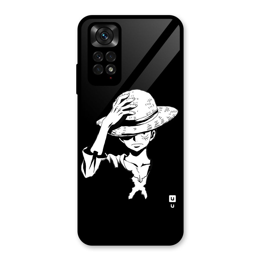 Anime One Piece Luffy Silhouette Glass Back Case for Redmi Note 11S